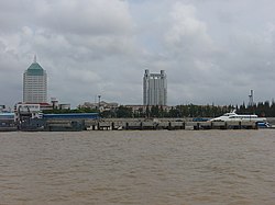 Nanmen Port in Chengqiao, the district government seat and largest town on Chongming District.