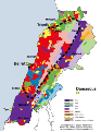 It-Territorju ta' Mutasarrifate fuq mappa tad-demografija attwali tal-Libanu