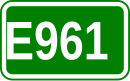 Zeichen der Europastraße 961