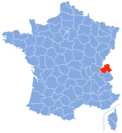 Location of Haute-Savoie