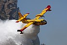 Ein Canadair CL-415 Löschflugzeug mit dem italienischen Kennzeichen I-DPCN beim Wasserabwurf während eines Löscheinsatzes. (Das Bild vom 11. Juni 2009 war Finalist beim Wikimedia Commons Wettbewerb Bild des Jahres 2016) KW 32 (ab 6. August 2017)