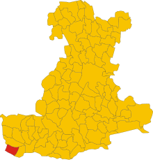 Map of comune of Castelbaldo (province of Padua, region Veneto, Italy).svg