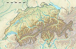 伊尔谢勒山麓贝格在瑞士的位置