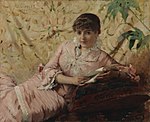 Läsande parisiska, 1880