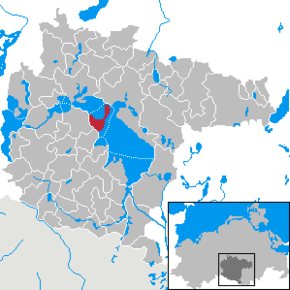 Poziția Klink pe harta districtului Müritz