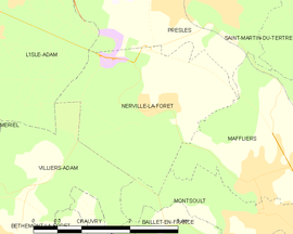 Mapa obce Nerville-la-Forêt