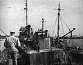 Donnell as a power barge at Cherbourg, France