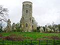 Wimpole's Folly, designed in 1751 by Sanderson Miller, it evokes a medieval castle ruin