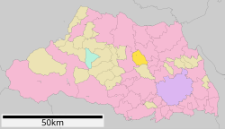 Location of Yorshimi in Saitama Prefecture