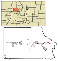 Location of Vail in Eagle County, Colorado