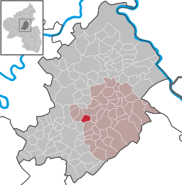 Läget för Fronhofen i Rhein-Hunsrück-Kreis