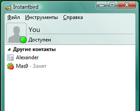 Скриншот программы Instantbird