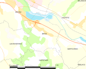 Poziția localității Biron