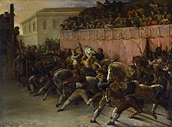 Carrera de caballos en el carnaval de Roma (1817).