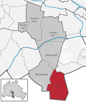 Lichtenrade auf der Karte von Tempelhof-Schöneberg