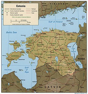 Detaljkart over Estland