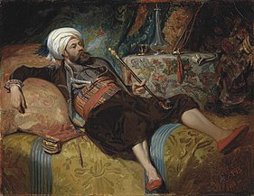 Reclining Turk, Smoking a Hookah