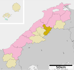 Lokasi Iinan di Prefektur Shimane