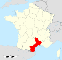 Map of Languedoc-Roussillon