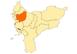 Location within West Kalimantan