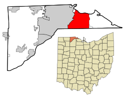 Location in Lucas County and the state of Ohio.