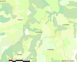 Mapa obce Duranus