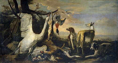 Gibier mort dans nu paysage 1640-1660, Musée du Prado