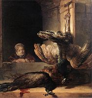 Rembrandt, Still-Life with Two Dead Peacocks and a Girl (c. 1639)