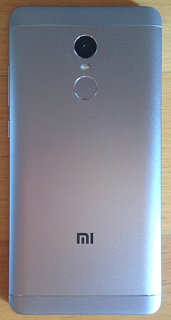 Back of gold Redmi Note 4X