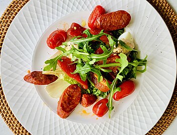 Arugula in a savory salad