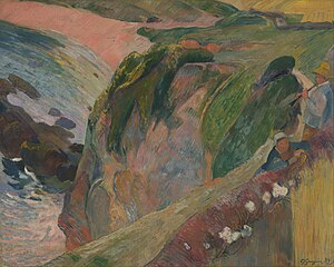 Paul Gauguin, Le Joueur de flageolet sur la falaise, 1889