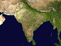 Carte géographique de l'Inde.