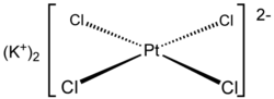 Strukturformel von Kaliumtetrachloridoplatinat