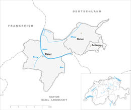 Canton Basileja Cità - Localizazion