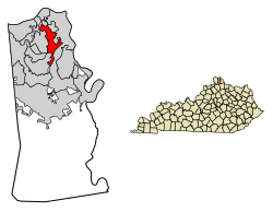 Location in Kenton County, Kentucky