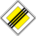 End of priority road