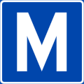 Passing place ("Møteplass" in Norwegian.) Used frequently on long stretches of single-track roads. Parking forbidden.