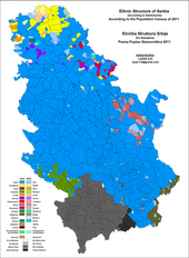 Ethnic map of Serbia