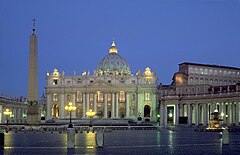 Basílica de San Pedro, ne l Baticano, al amanhecer