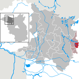 Läget för kommunen Vielitzsee i Landkreis Ostprignitz-Ruppin