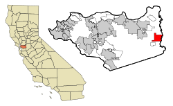 Location in Contra Costa County and the state of California