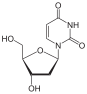 Kemia strukturo de deoksouridino
