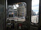 白島線車内より眺めた路線