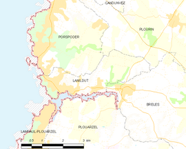 Mapa obce Lanildut