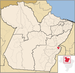 Localização de São Domingos do Araguaia no Pará