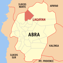 Map of Abra with Lagayan highlighted