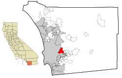 Location within San Diego County