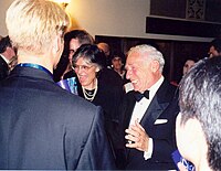 Mel Brooks en compañía de la so esposa Anne Bancroft nos Premios Emmy de 1988.
