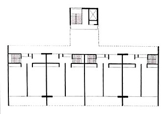 Antonio Quintana Simonetti, architect. Edificio Enriqueta Fernández building, duplex apartment, upper floor