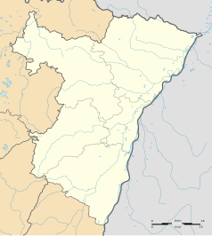 Mapa konturowa Dolnego Renu, u góry po prawej znajduje się punkt z opisem „Oberhoffen-lès-Wissembourg”